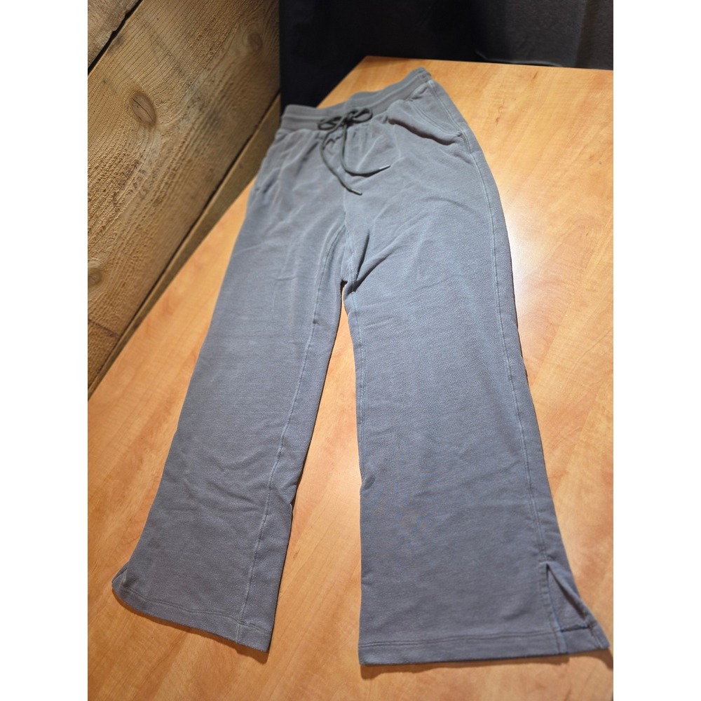 Lou & Grey Zen Bounce Wide Leg Sweatpants Grey Drawstring Lounge Pants XS